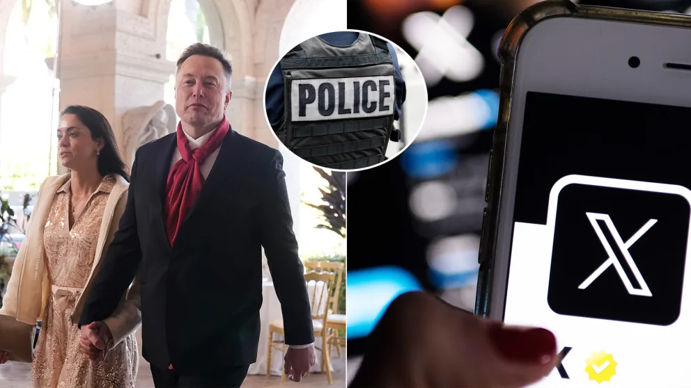Musk X polícia