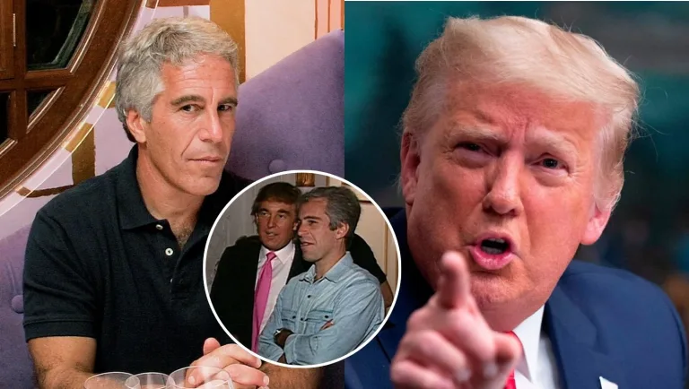 Jeffrey Epstein a Donald Trump.
