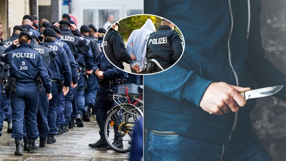 polícia útok nožom Nemecko