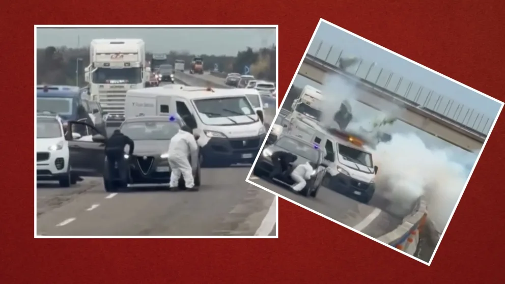 Taliansko, diaľnica, lúpež