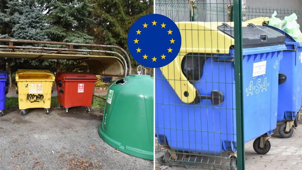 kontajnery, odpad, Európska únia