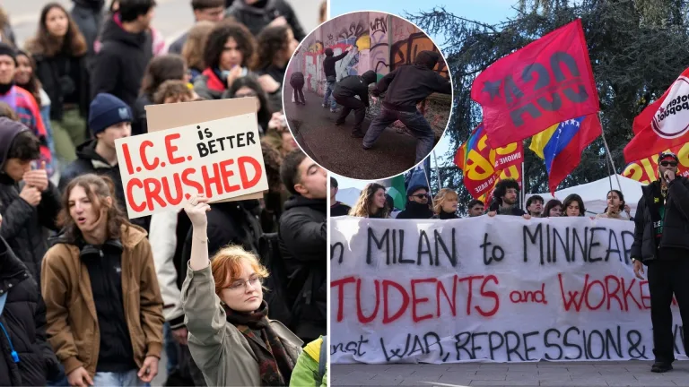 Miláno, ZOH, protesty, ICE