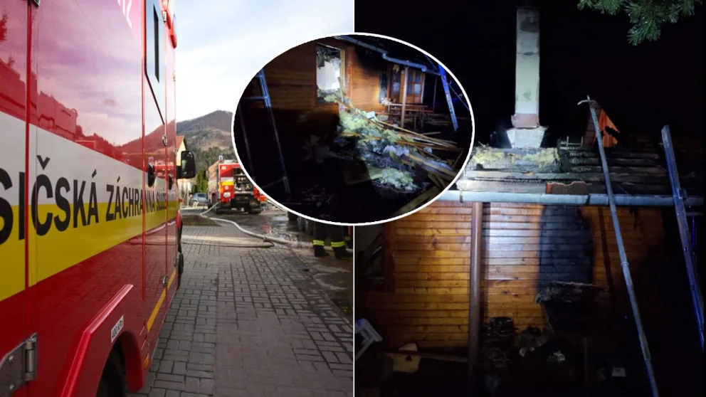 požiar drevenice v Zuberci