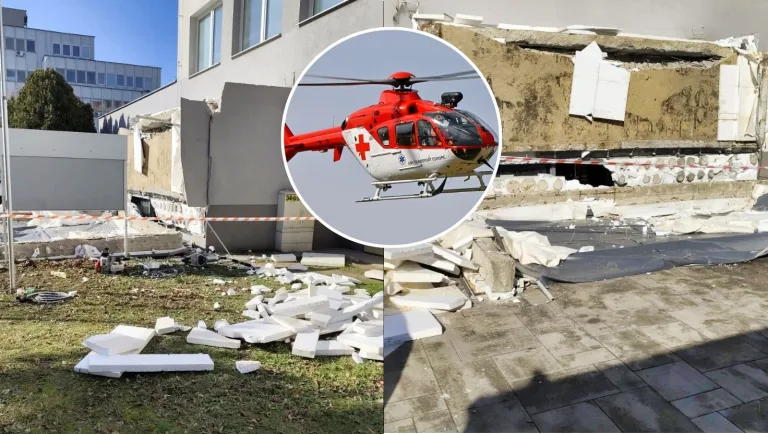 Z budovy Klientskeho centra na Záhradníckej ulici v Komárne spadla časť strechy.