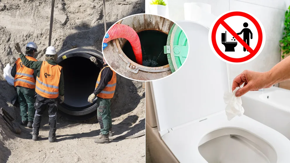 odpadky toaleta potrubie vodári kanalizácia