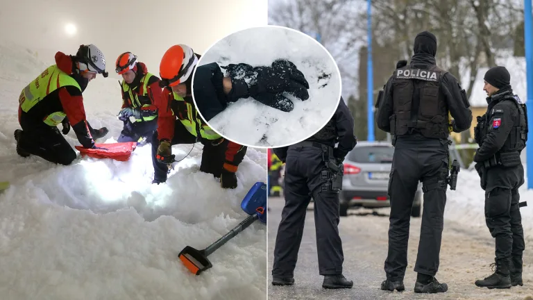 telo lavína polícia smrť