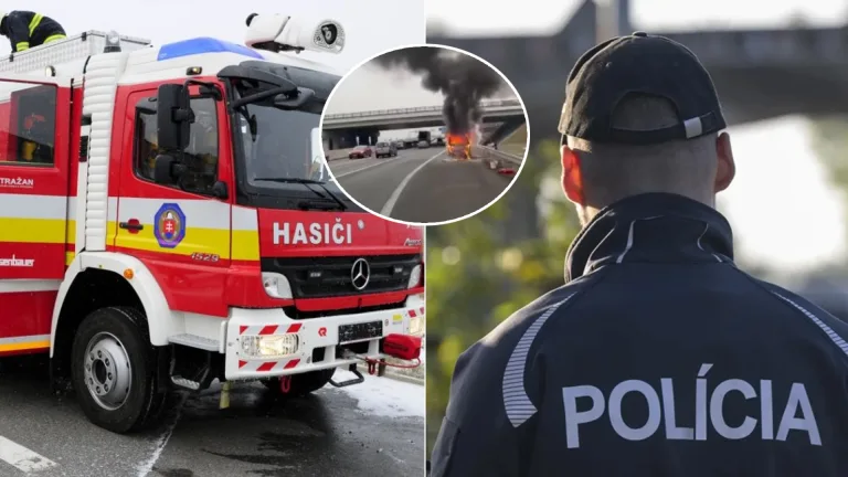 požiar auta smerom na Ivanku pri Dunaji