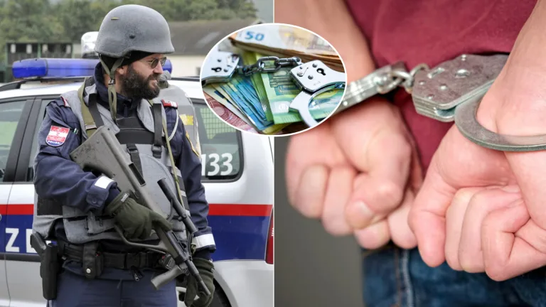 podvod rakúsko polícia peniaze putá