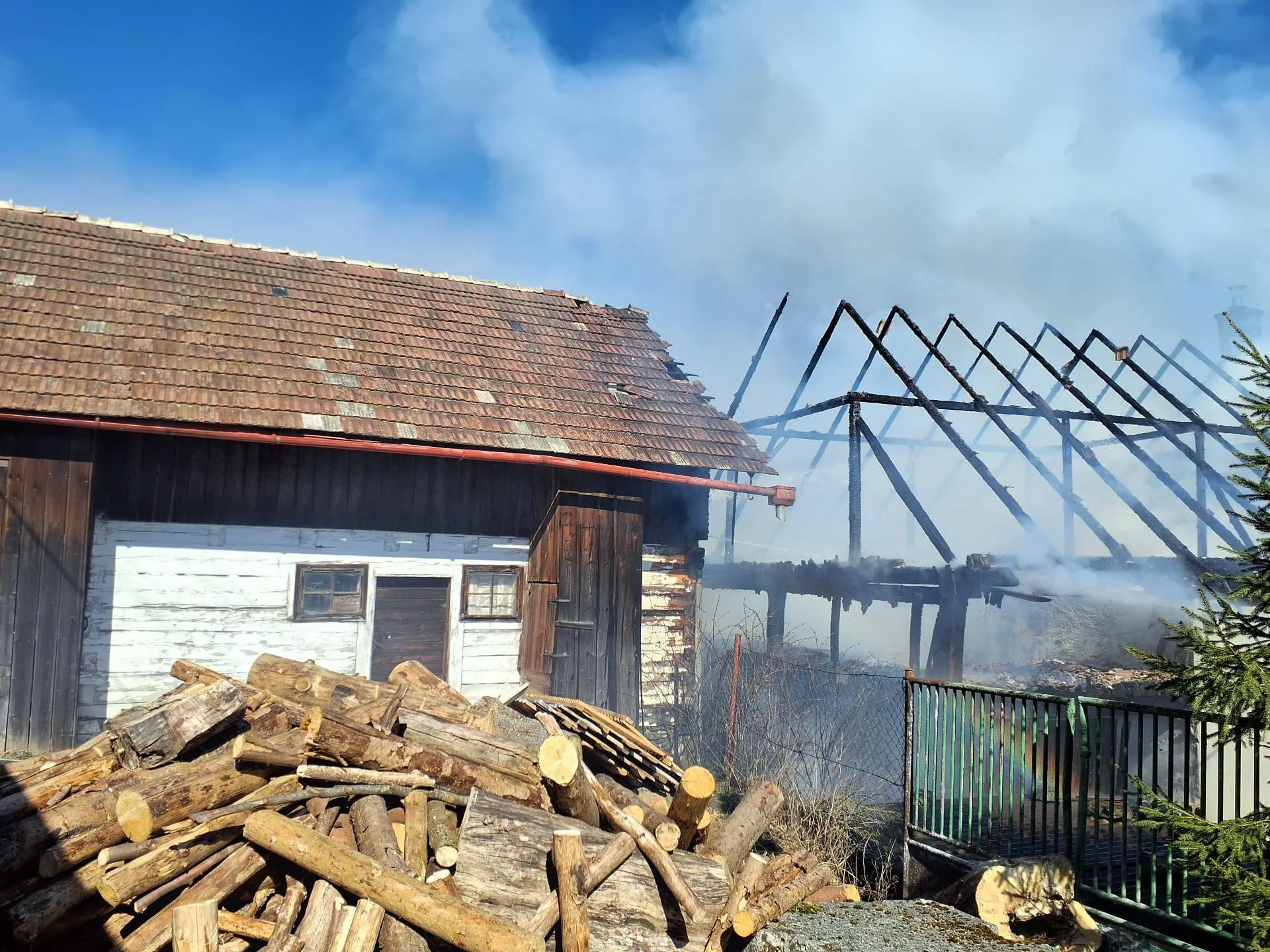 požiar, dom, Turček