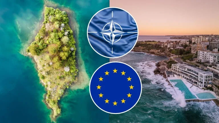 Island (vľavo) a Cyprus (vpravo).