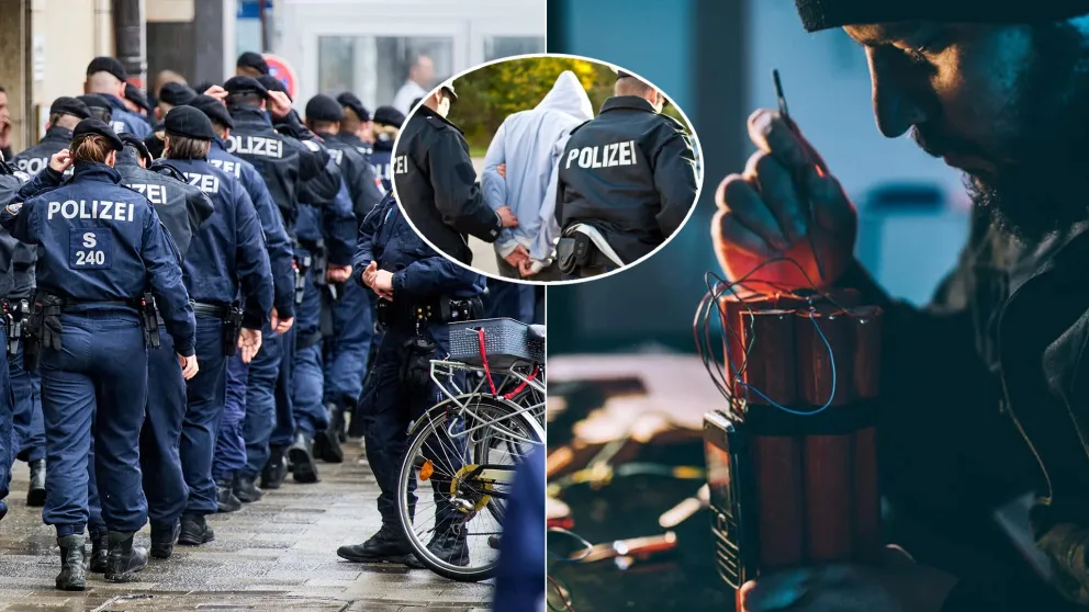 bomba Nemecko polícia