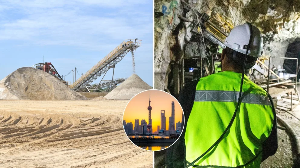 piesok, ťažba, nedostatok