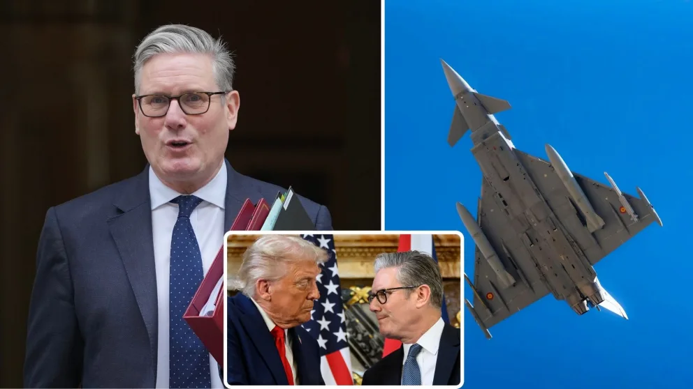 Starmer, stíhačky, Katar, Trump