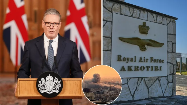 Keir Starmer, Cyprus, loď, vrtuľníky, Irán, konflikt