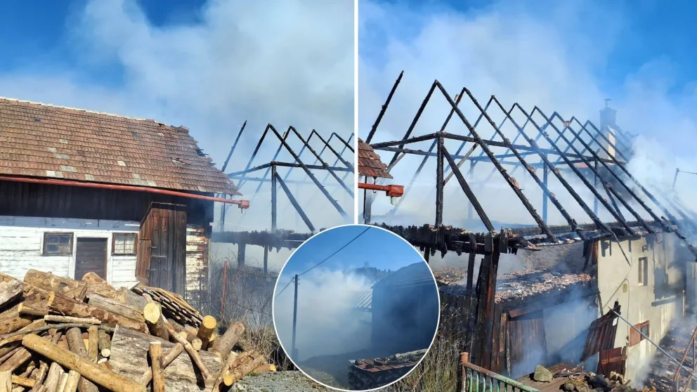 požiar, dom, Turček