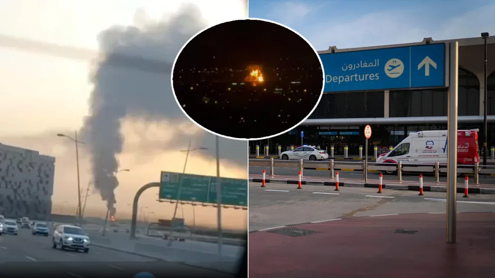 Dubaj letisko požiar dron