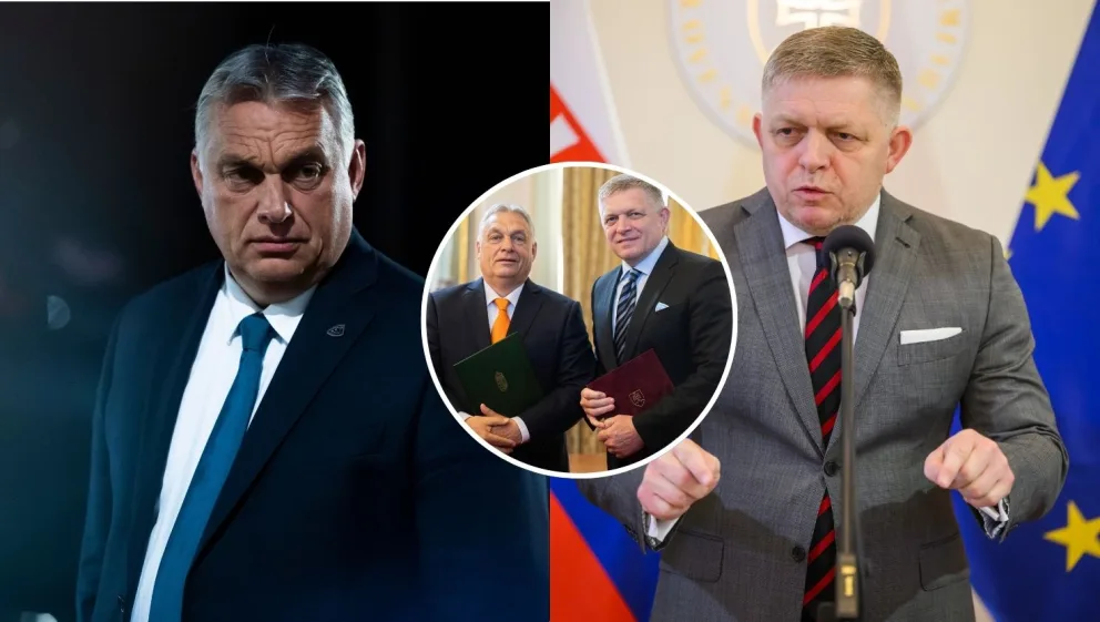 Viktor Orbán (vľavo) a Robert Fico (vpravo).