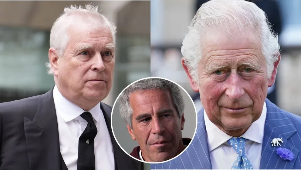 Princ Andrew (vľavo) a kráľ Karol III. (vpravo).